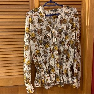70’s inspired print blouse size XL